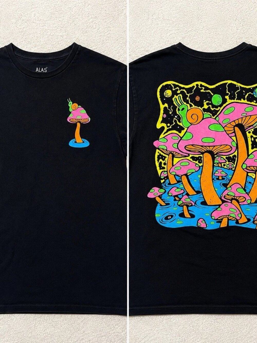 A-Lab Psychedelic Mushroom Snail T-Shirt M